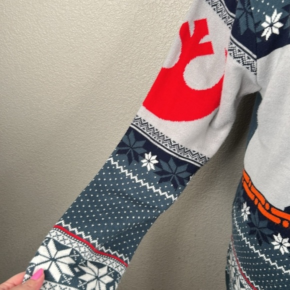 Numskull Star Wars Empire Strikes Back Fair Isle Long Sleeve Sweater Size Large - Picture 4 of 7